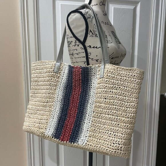 INC INTERNATIONAL CONCEPTS EXTRA LARGE STRAW TOTE BAG - Picture 12 of 13